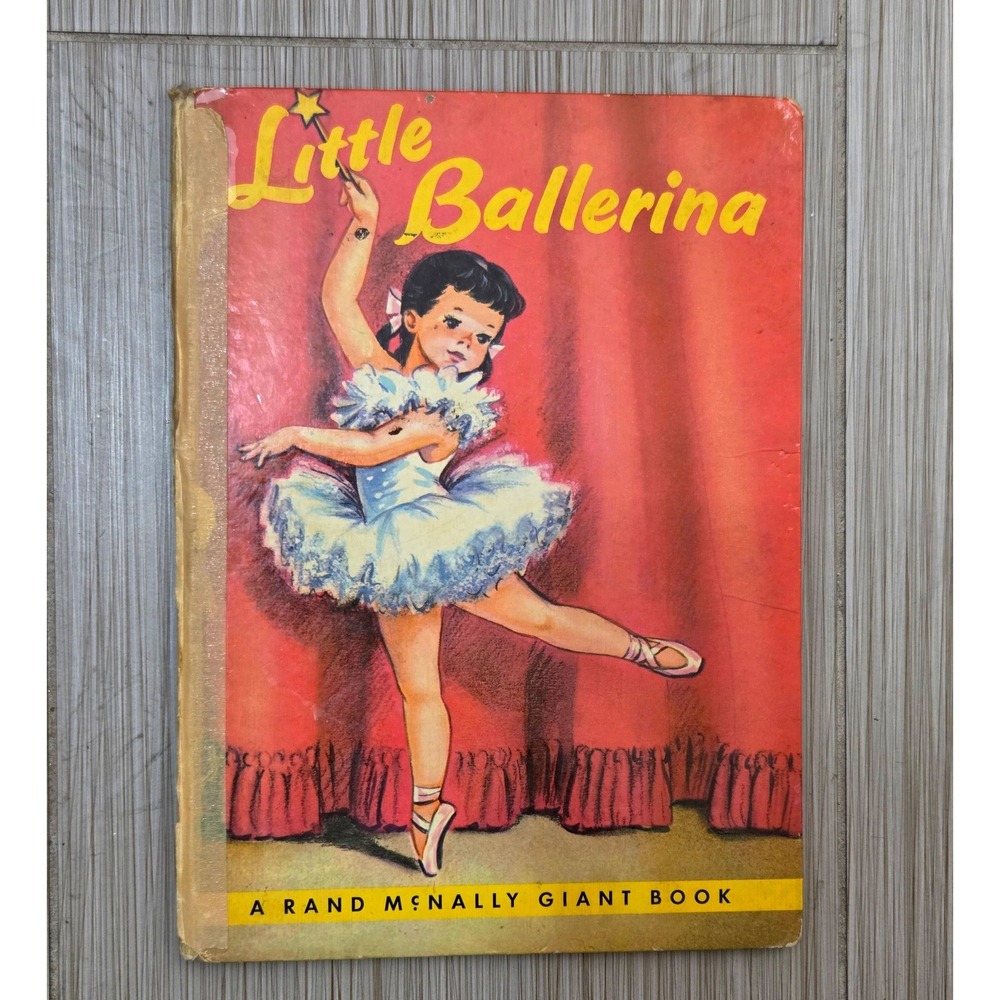 Vintage 1958 Little Ballerina Rand McNally Giant Book Dorothy Grider Hardcover